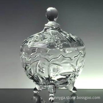 Round Jar with Three Legs on Bottom and 869g Weight